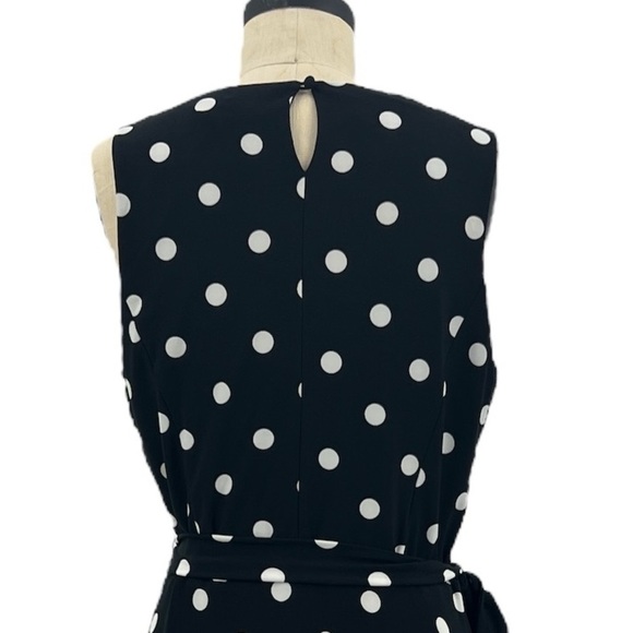 Lauren, Ralph, Lauren, Black and white nautical polkadot dress size 14 - Picture 7 of 11